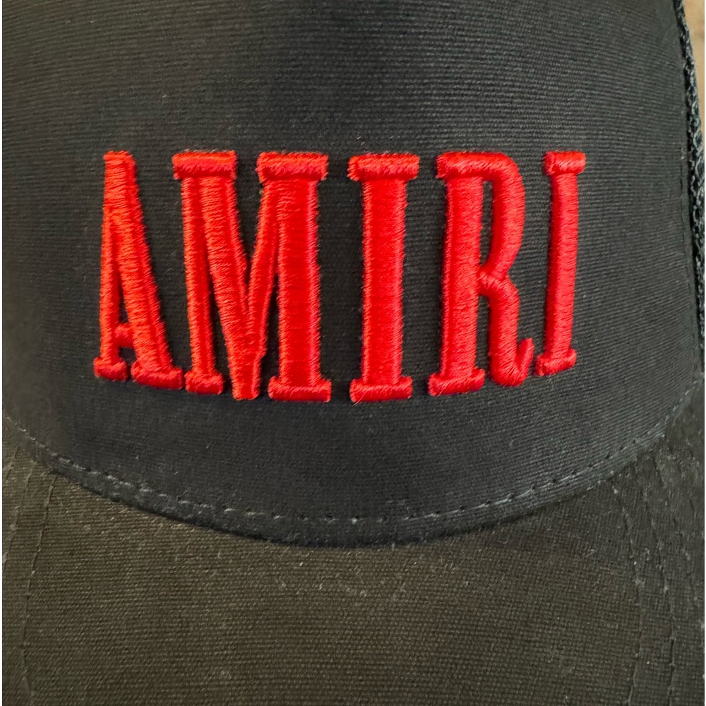 Amiri Red Letter Trucker Hat